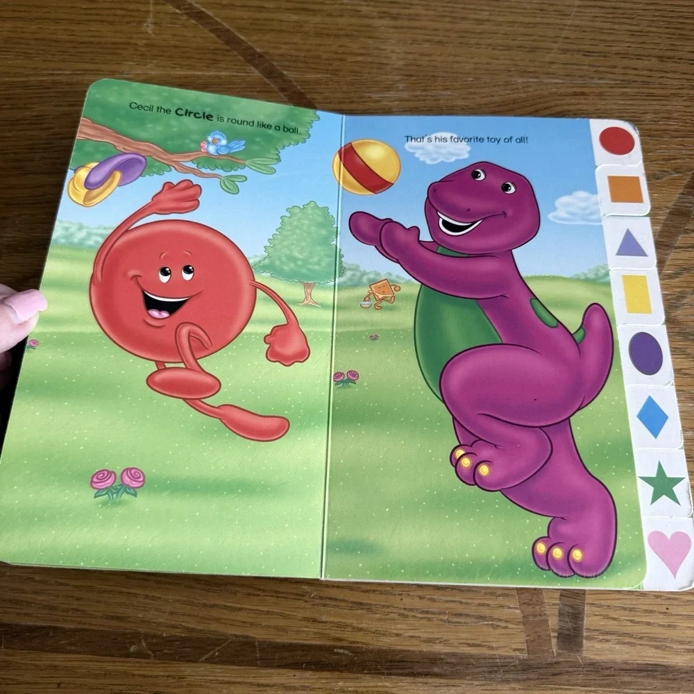 Vintage Barney's Book Of Shapes‎ Board Book Mark Bernthal 1998